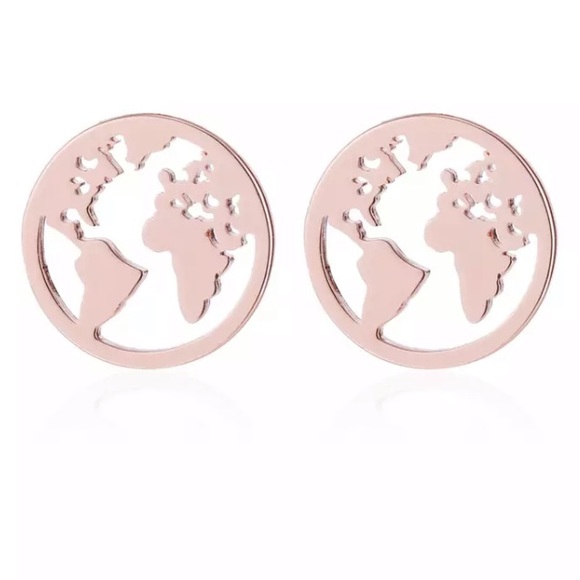 Jewelry - Rose Gold Earth Earrings